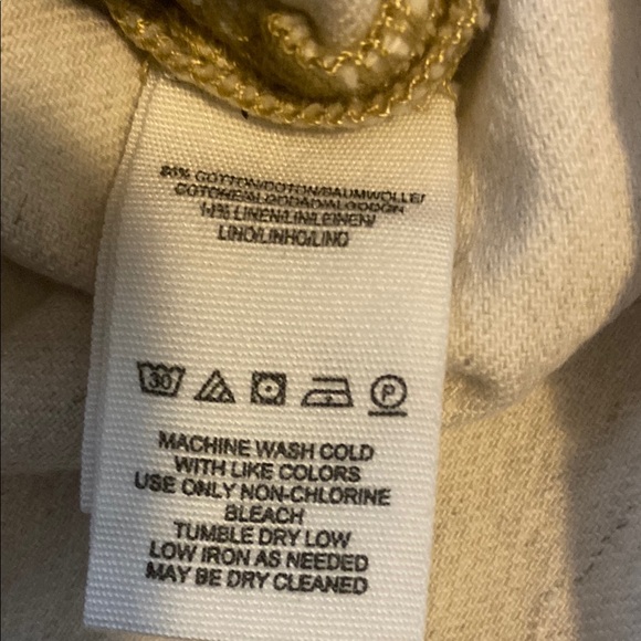 Free People Off-White Mini Denim Skirt Cargo Style Size 6 - Picture 3 of 4